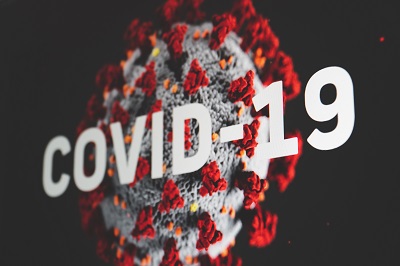 COVID-19 with image of virus